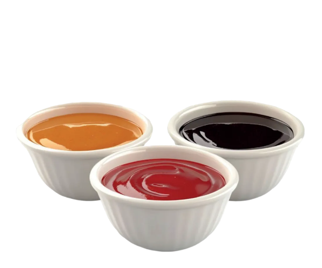 Trois pots de sauce